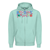 Seafoam birthday girl Zipper Hoodie - NancyCooperArtShop