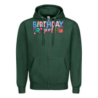 Sports Green birthday girl Zipper Hoodie - NancyCooperArtShop