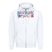 White birthday girl Zipper Hoodie - NancyCooperArtShop