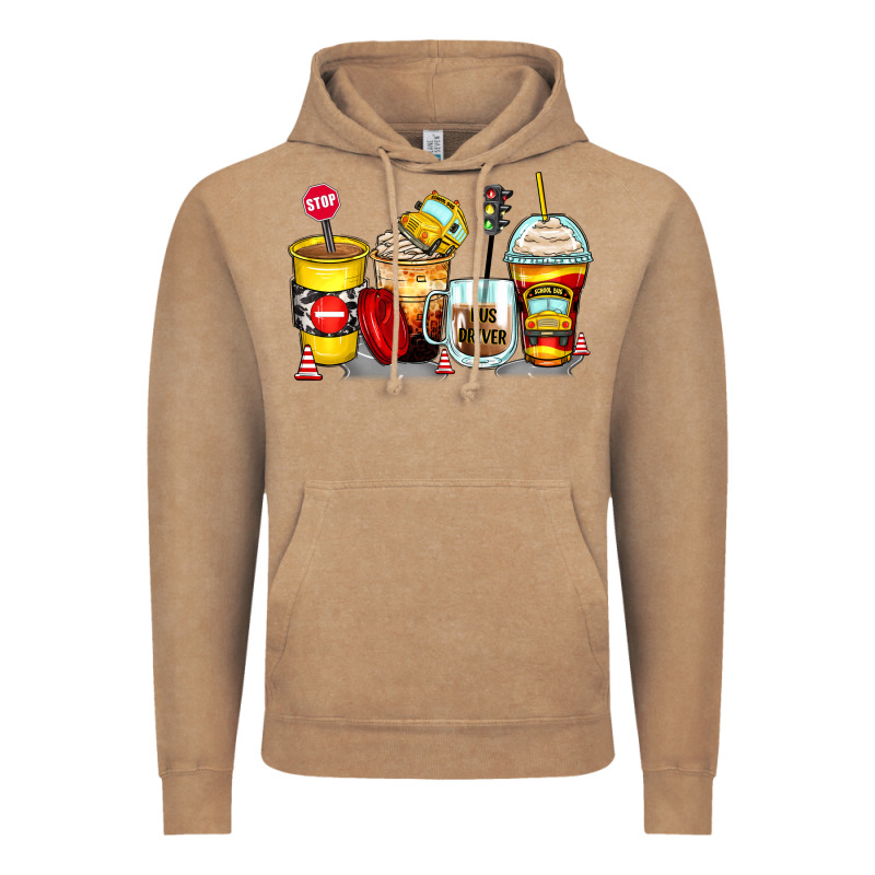 Bus Driver Coffee Cups Vintage Hoodie by Zillion Design Studio | Teevron