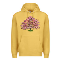 Antique Gold Flowering Dogwood Tree Premium Hoodie - LillyAllenDesigns