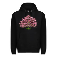 Black Flowering Dogwood Tree Premium Hoodie - LillyAllenDesigns