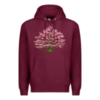 Burgundy Flowering Dogwood Tree Premium Hoodie - LillyAllenDesigns