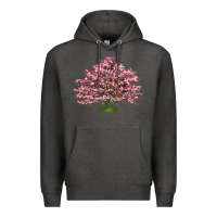 Charcoal Heather Flowering Dogwood Tree Premium Hoodie - LillyAllenDesigns