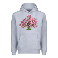 Heather Grey Flowering Dogwood Tree Premium Hoodie - LillyAllenDesigns