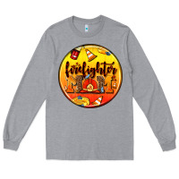 Heather Grey firefighter coasters Long Sleeve Tee - AdoDesignShop