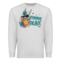 Dove Grey staying alive Premium Sweatshirt - MaliasSmallBusiness