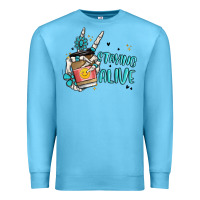 Ocean Blue staying alive Premium Sweatshirt - MaliasSmallBusiness