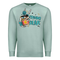 Seafoam staying alive Premium Sweatshirt - MaliasSmallBusiness