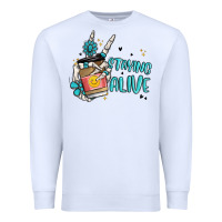 White staying alive Premium Sweatshirt - MaliasSmallBusiness