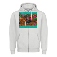 Dove Grey dachshund Zipper Hoodie - BarkalooDesign