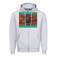 Heather Grey dachshund Zipper Hoodie - BarkalooDesign
