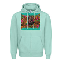 Seafoam dachshund Zipper Hoodie - BarkalooDesign