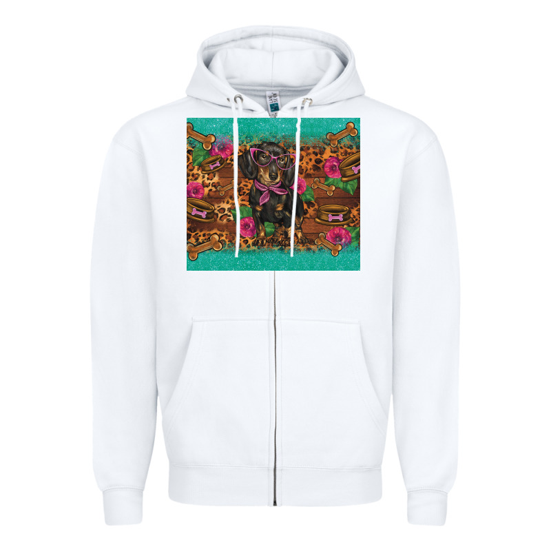 Dachshund Zipper Hoodie by BarkalooDesign | Teevron