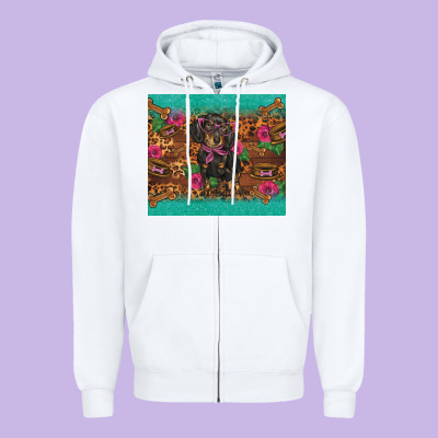 Dachshund Zipper Hoodie Designed By Barkaloodesign