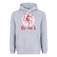 Heather Grey gymnast Heavyweight Hoodie - MaliasSmallBusiness