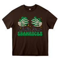 Chocolate Brown shake your shamrocks Heavy Core Tee - CowhideDigitalArt