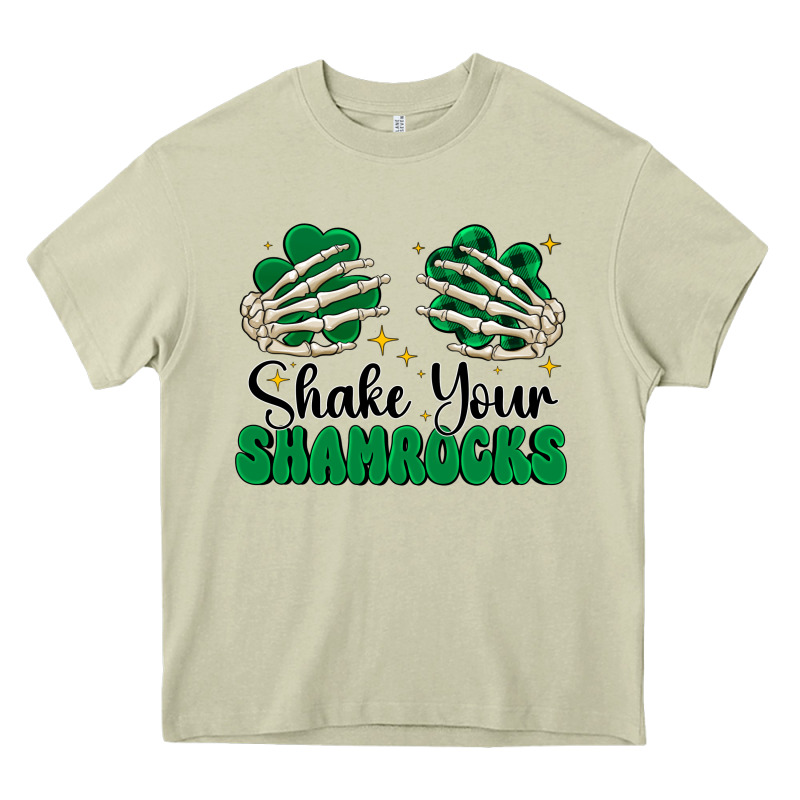 Shake Your Shamrocks Heavy Core Tee by CowhideDigitalArt | Teevron