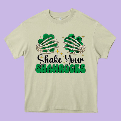 Shake Your Shamrocks Heavy Core Tee Designed By Cowhidedigitalart