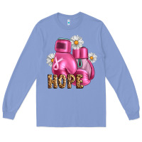 Colony Blue Breast Cancer Boxing Gloves Long Sleeve Tee - Artiststas