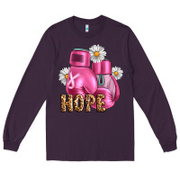 Plum Breast Cancer Boxing Gloves Long Sleeve Tee - Artiststas