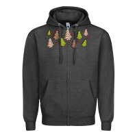Charcoal Heather Christmas cakes Zipper Hoodie - Jasminsmagicworld
