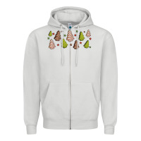 Dove Grey Christmas cakes Zipper Hoodie - Jasminsmagicworld