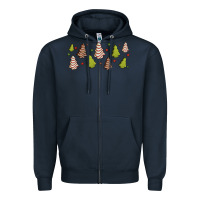 Navy Christmas cakes Zipper Hoodie - Jasminsmagicworld
