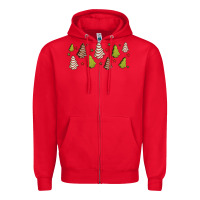 Red Christmas cakes Zipper Hoodie - Jasminsmagicworld