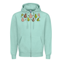 Seafoam Christmas cakes Zipper Hoodie - Jasminsmagicworld