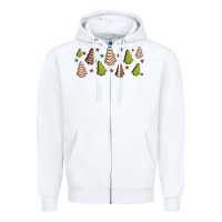 White Christmas cakes Zipper Hoodie - Jasminsmagicworld