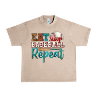 French Oak eat sleep baseball repeat Urban Heavy Tee - HRA Design Shop