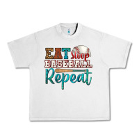 Lunar Rock eat sleep baseball repeat Urban Heavy Tee - HRA Design Shop