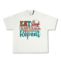 Pistachio eat sleep baseball repeat Urban Heavy Tee - HRA Design Shop