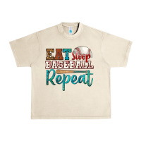 Sandshell eat sleep baseball repeat Urban Heavy Tee - HRA Design Shop