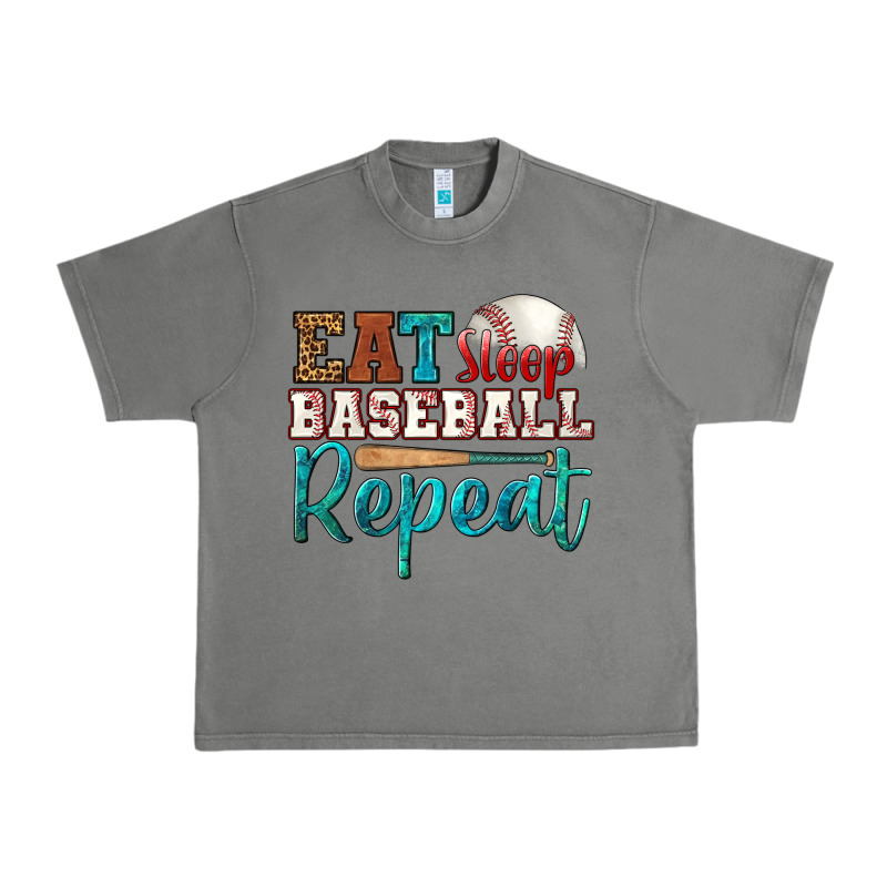Eat Sleep Baseball Repeat Urban Heavy Tee by HRA Design Shop | Teevron