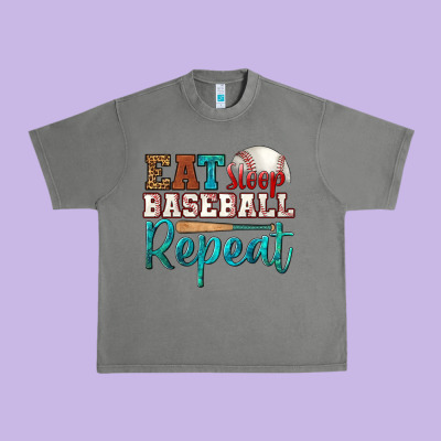 Eat Sleep Baseball Repeat Urban Heavy Tee Designed By Hra Design Shop