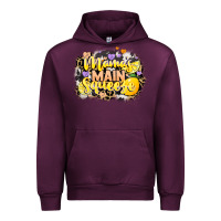 Mauve Wine Mama's main squeeze Urban Hoodie - NancyCooperArtShop