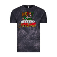 Cloud Black merry christmas Vintage Tee - CowhideDigitalArt