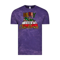 Cloud Purple merry christmas Vintage Tee - CowhideDigitalArt