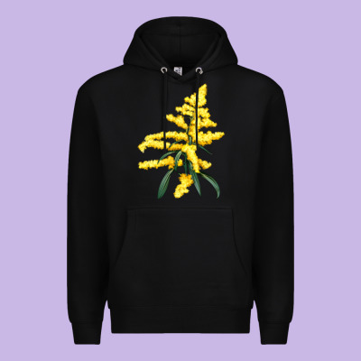 Botanical Goldenrod Premium Hoodie Designed By Lillyallendesigns