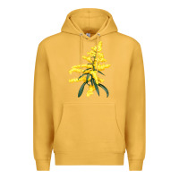 Mustard Botanical Goldenrod Premium Hoodie - LillyAllenDesigns