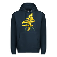 Navy Botanical Goldenrod Premium Hoodie - LillyAllenDesigns