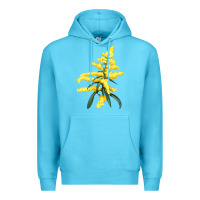 Ocean Blue Botanical Goldenrod Premium Hoodie - LillyAllenDesigns