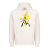 Pale Pink Botanical Goldenrod Premium Hoodie - LillyAllenDesigns