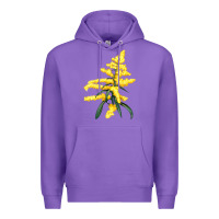 Purple Botanical Goldenrod Premium Hoodie - LillyAllenDesigns