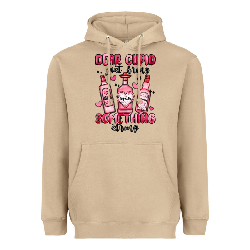 Dear Cupid Just Bring Something Strong Heavyweight Hoodie by MaliasSmallBusiness | Teevron
