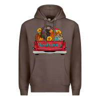 Coffee thanksgiving truck turkey pumpkin Premium Hoodie - AdoDesignShop