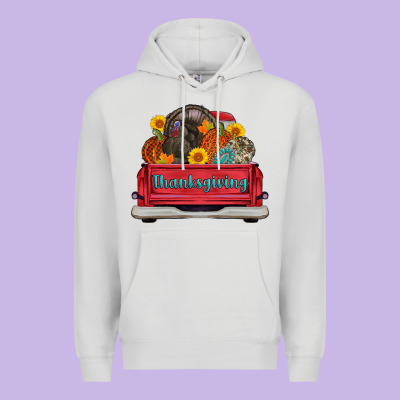 Thanksgiving Truck Turkey Pumpkin Premium Hoodie Designed By Adodesignshop
