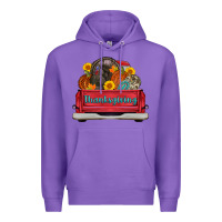 Purple thanksgiving truck turkey pumpkin Premium Hoodie - AdoDesignShop